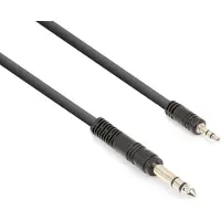 VONYX audiokabel 3,5mm jack stereo - 6,3mm jack stereo - 3 meter