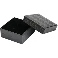 HaverCo Luxe ringendoosje Zwart Oorbellendoosje met patroontje 5x5x3.5cm /