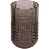 Present Time Vaas Attract handgemaakt | Present Time glas bruin 12.5x12.5x20 cm vazen | NADUVI