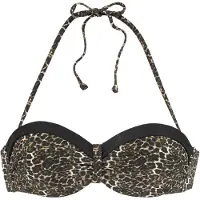 LASCANA Bikinitop beige / bruin / zwart