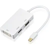 HaverCo Mini Display Poort naar DVI / VGA / Mini HDMI adapter voor oa Macbook