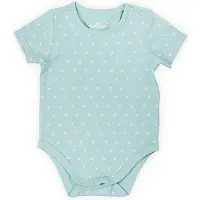 Jollein Rompertje Jollein Korte Mouw Hearts Soft Green-Maat 74 / 80