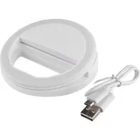 HaverCo Selfie lamp voor op uw mobiele telefoon / LED Selfie Ring met USB