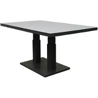 AVH-Collectie New York lounge-diningtafel 140x85xH49-72 cm in hoogte verstelbaar aluminium antraciet - glass top