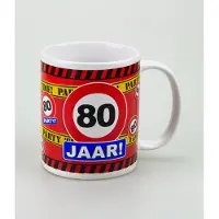 Paper Dreams Funny Mugs - verkeersbord 80 jaar Paperdreams Bakvorm
