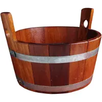 SPC Sauna Voetenbad Gelakt van Kambala-hout - Incl. afvoer en overlooppijp (16L)
