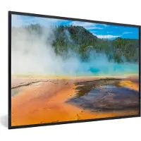 PosterMonkey Fotolijst incl. Poster - Yellowstone Nationaal Park Amerika - 120x80 cm - Posterlijst
