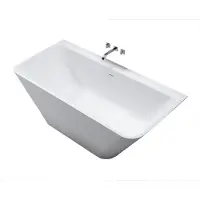 Wiesbaden Half Vrijstaand Bad Solid Surface 179x84.5x57.5 cm
