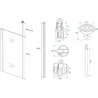 Mueller verticale stabilisatiestang 100cm + plafond bevestiging