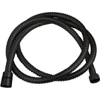 Wiesbaden Metalen doucheslang mat zwart 150 cm