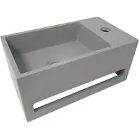 Wiesbaden Fontein met handdoekhouder bws betonlook 35.6x20.3x15.9 cm grijs