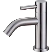 Wiesbaden 304-Verona RVS toiletkraan 1/2" gebogen uitloop