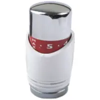 Riko luxe thermostaatknop M-30 wit/chroom