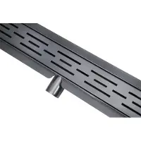 Wiesbaden Douchegoot met flens en rooster 90 x 7 cm gunmetal