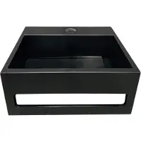 Wiesbaden Fontein Julia 30x28x12,5 cm Solid Surface Mat Zwart