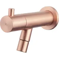 Wiesbaden Amador fonteinkraan met muurbevestiging Kiwa 1/2'' geborsteld koper
