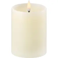 Uyuni LED PILLAR CANDLE - IVORY - Ø7,8 x 10 CM - w. Shoulder (C-Batteries)