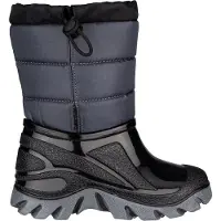 Winter-Grip Snowboot Junior Welly Walker Zwart Grijs-Schoenmaat 22 - 23