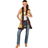 Coppens Hippie vest lang circle green | Maat Xl-xxl |