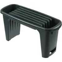 Nature - Tuinkruk 2-in-1 - Tuinzit/-knielkruk - tuin werkbank - Antraciet - H34 x 66 x 25cm