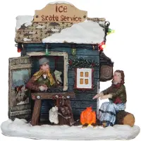 Luville Collectables Schaatsenslijperij met verlichting - 11,5 x 9 x 11 cm