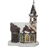 Luville Kersthuisje sint Chevalier kerk 17x14x24 cm