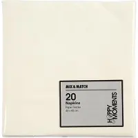 Packlinq Servetten, afm 40x40 cm, 60 gr, off-white, 20 stuk/ 1 doos
