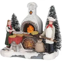 Luville Outdoor pizzeria b/o l11,5xw6,5xh10 cm kersthuisje
