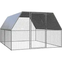vidaXL Kippenhok 3x4x2 m gegalvaniseerd staal