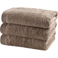 Casilin - Como - set van 3 gastendoekjes - 30x50cm - Walnut - Taupe