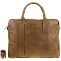 Dstrct Limited Single Zip 15'' Laptoptas cognac schoudertas heren