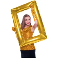 Folat Folieballon selfie frame goud (goud)