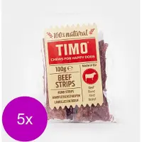Timo Strips 100 g - Hondensnacks - 5 x Rund