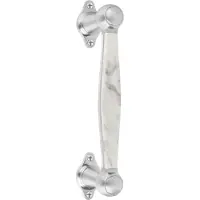 Formani Lazaro Rosa-Violan BOSCO LZ185MA greep tbv houten deur - mat RVS/carrara marmer