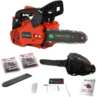 TimberPro - Kettingzaag - Snoeizaag – Benzine - 25.4 cc - Zwaardlengte 25 cm - Transportzak - 2e ketting