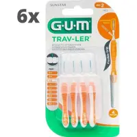 Gum Travler ragers Oranje 0.9mm - 6 x 4 stuks - Voordeelverpakking
