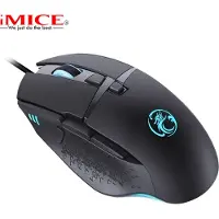 Dolphix Game muis bedraad met 8 knoppen, instelbare DPI tot 7200 DPI - kantoormodus - multimediamodus - ergonomisch design
