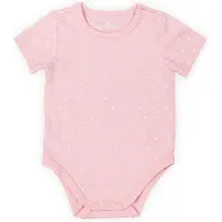 Jollein Rompertje Jollein Korte Mouw Hearts Soft Pink-maat 50 / 56