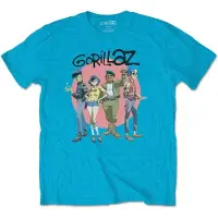 Ginza.se Gorillaz - Group Circle Rise Heren T-shirt - M - Blauw