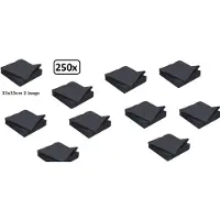 Wefiesta 250x Servet 33cm 2 laags zwart - Halloween | Horror | servetten | diner |100% biologisch afbreekbaar |festival |thema feest | restaurant| party