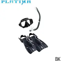 Tusa Sport TUSAsport UP0101 Platina Hyperdry Snorkelset met Vinnen | Premium Snorkelmasker, Hyperdry Snorkel & Krachtige Vinnen voor Comfortabel Snorkelen