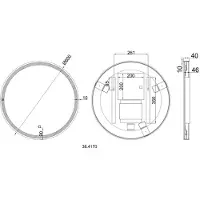 Wiesbaden Maro spiegel rond met LED, dimbaar en spiegelverwarming 60 cm mat zwart