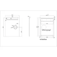 Wiesbaden Tigris spiegel rechthoek met LED en scheerspiegel 60 x 80 cm