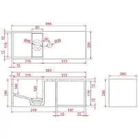 Wiesbaden Fontein julia 54x20x20 cm met nis solid surface mat wit