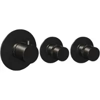 Brauer Black Edition complete inbouw regendouche met 3 standen handdouche, gebogen wandarm, glijstang en hoofddouche 20cm set 21 zwart mat