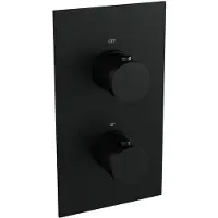 Brauer Black Edition complete inbouw regendouche met 3 standen handdouche, rechte wandarm, glijstang en hoofddouche 30cm set 44 zwart mat