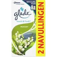 Glade 12x Glade Luchtverfrisser Touch & Fresh Navul Duo Muguet 2x10 Ml