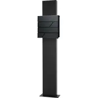 ML-Design ECD Germany Staande brievenbus met krantenvak, Vrijstaande brievenbusstandaard, Brievenbussysteem, Brievenbusstandaard antraciet 170cm, Brievenbus antraciet 37x11x37cm, Roestvrij staal, poedercoating