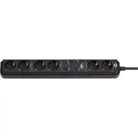 Brennenstuhl 1159760936 Smart Stekkerdoos | 6 sockets | Schakelaar | Zwart - 1,5 meter