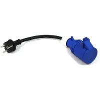 QwattPro Verloopsnoer RA-st CEE-kopp 0,3m 3G2,5 H07RNF - 2533008